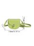 Mini Saddle Bag Green Flap PU