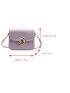 Mini Square Bag Metal Decor Flap PU