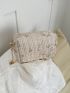 Mini Straw Bag Vacation Leaf Embroidered Chain For Summer