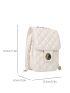 Quilted Square Bag Mini Flap Beige