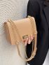 Mini Flap Square Bag Turn Lock Elegant