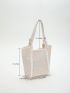 Mini Straw Bag Contrast Binding Vacation