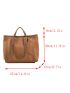 Contrast Binding Shopper Bag Casual