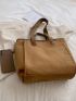 Contrast Binding Shopper Bag Casual