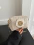 Mini Straw Bag Paper Flower Decor