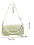 Flap Baguette Bag Pearl & Heart Decor