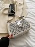 Small Hobo Bag Studded & Chain Decor