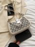 Small Hobo Bag Studded & Chain Decor