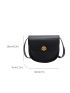 Mini Saddle Bag Solid Color Twist Lock