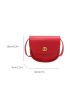 Mini Flap Saddle Bag Turn Lock Neon Red