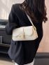 Minimalist Baguette Bag Medium Metal Decor Flap