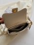 Minimalist Baguette Bag Medium Metal Decor Flap