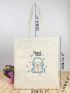 Cartoon Graphic Shopper Bag Small Preppy