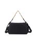 Minimalist Hobo Bag Rope Decor Large Capacity Black