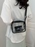 Mini Square Bag With Coin Purse Fashion Transparent Adjustable Strap PVC