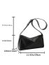 Black Hobo Bag Minimalist PU