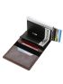 Carbon Fiber Card Holder Wallet Men Brand RFID Black Magic Tri-fold Slim Mini Wallet Small Money Bag Male Purse