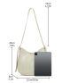 Stitch Detail Hobo Bag PU White