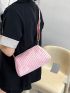 Pink Square Bag Polyester Minimalist