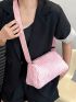 Pink Square Bag Polyester Minimalist