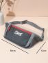 Medium Waist Bag Letter Pattern For Sport