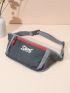 Medium Waist Bag Letter Pattern For Sport