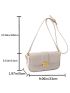 Small Flap Square Bag Metal Decor Elegant