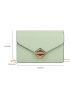 Mini Flap Square Bag Contrast Binding Metal Decor