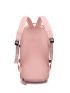 Pink Functional Backpack Letter Pattern Sporty