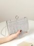 Mini Box Bag Rhinestone Decor Fringe Design For Prom