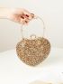 Mini Novelty Bag Rhinestone Decor Top Handle For Prom