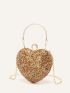 Mini Novelty Bag Rhinestone Decor Top Handle For Prom