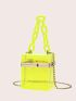 Mini Box Bag Clear Chain Strap Funky Style