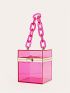 Mini Box Bag Clear Chain Strap