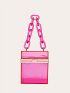 Mini Box Bag Clear Chain Strap