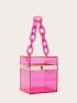 Mini Box Bag Clear Chain Strap