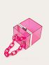 Mini Box Bag Clear Chain Strap