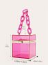 Mini Box Bag Clear Chain Strap