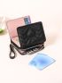 Quilted Pattern Small Wallet Trifold Solid