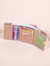 Metal Decor Small Wallet Trifold Solid