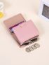 Metal Decor Small Wallet Trifold Solid