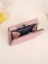 Metal Decor Small Wallet Trifold Solid