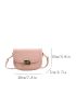 Mini Flap Square Bag Metal Decor Pink