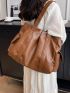 Small Shoulder Tote Bag Minimalist Vintage