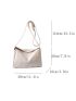 Letter Graphic Hobo Bag Medium White