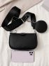 Minimalist Square Bag Black With Coin Purse Mini