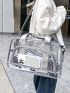 Clear Travel Bag Large Capacity Contrast Binding