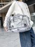 Clear Travel Bag Large Capacity Contrast Binding