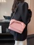 Minimalist Square Bag Medium Flap Pink