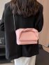 Minimalist Square Bag Medium Flap Pink